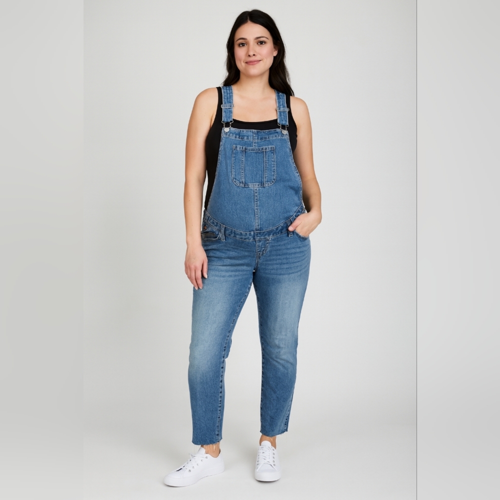 Ingrid & Isabel Blue Denim Maternity Overalls